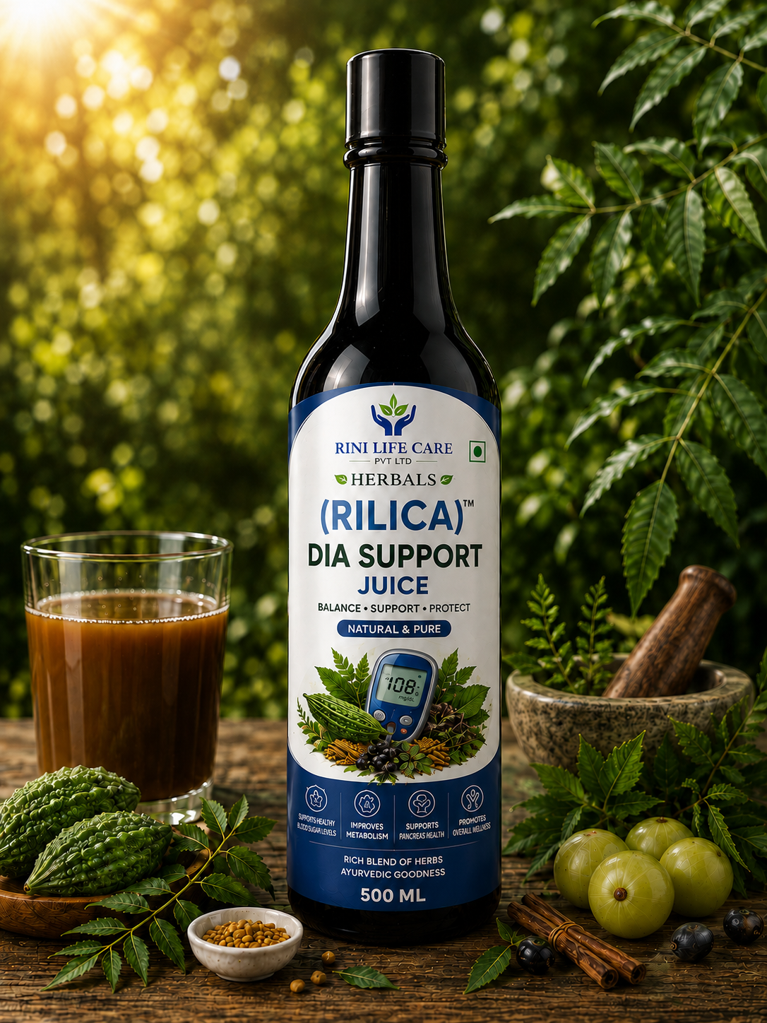 RILICA DIA SUPPORT  JUICE : - 500 ML