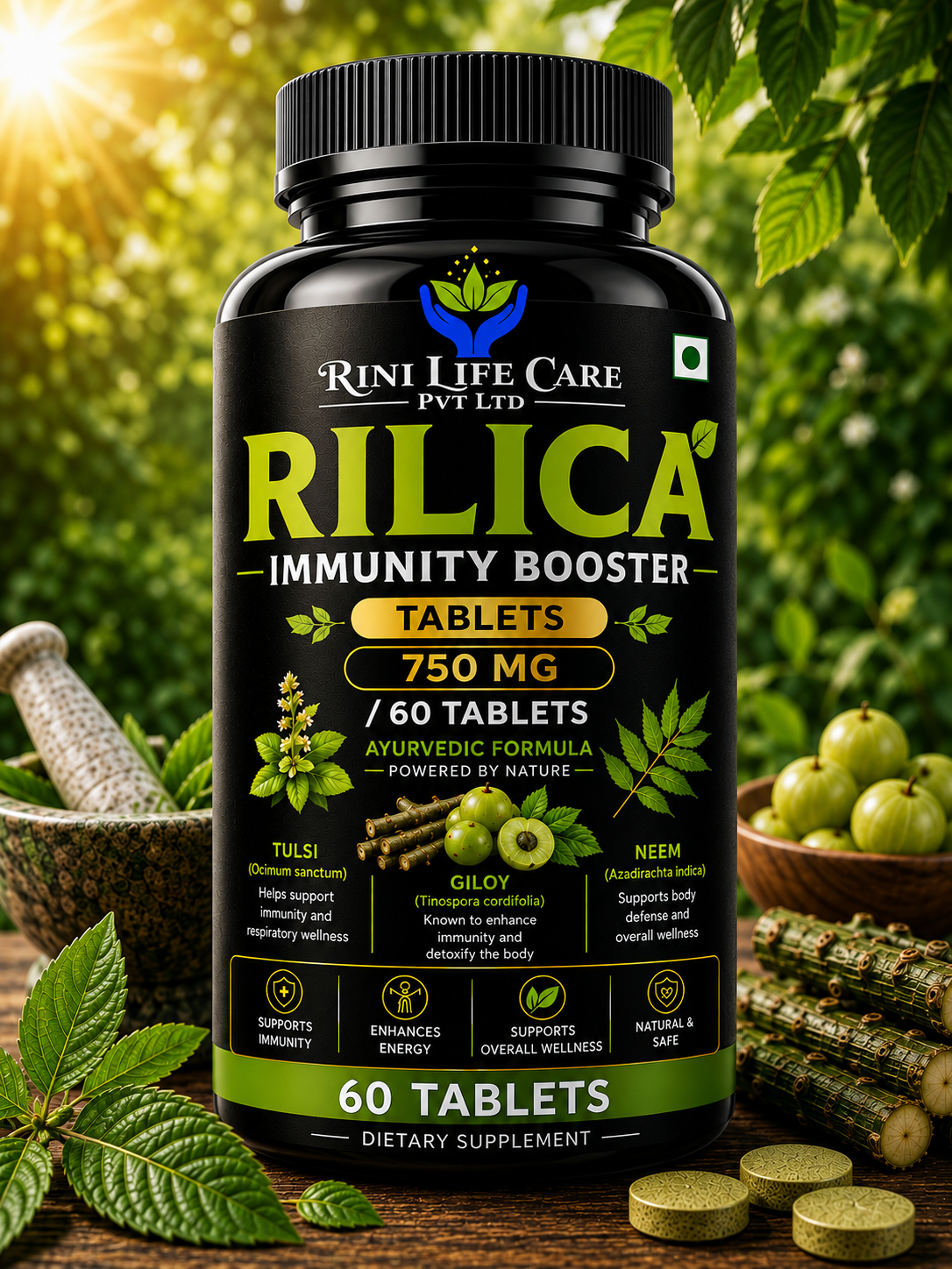 RILICA  IMMUNITY BOOSTER 750 MG / 60 TABLETS