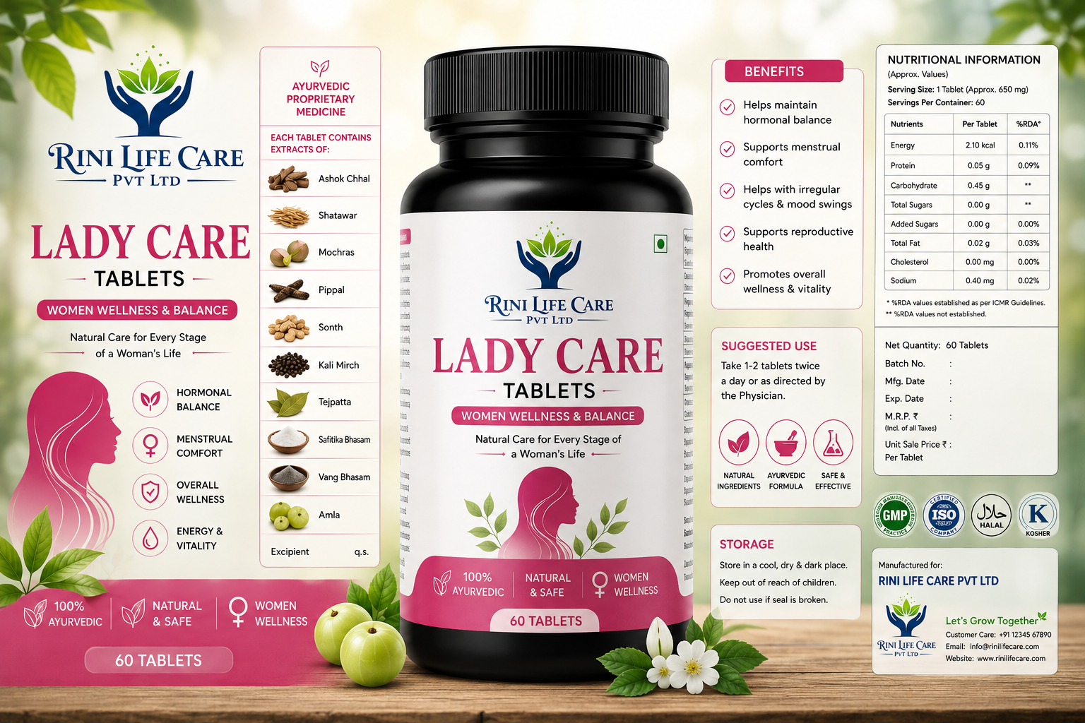 RILICA LADY CARE TABLET 750 MG / 60 TABLETS
